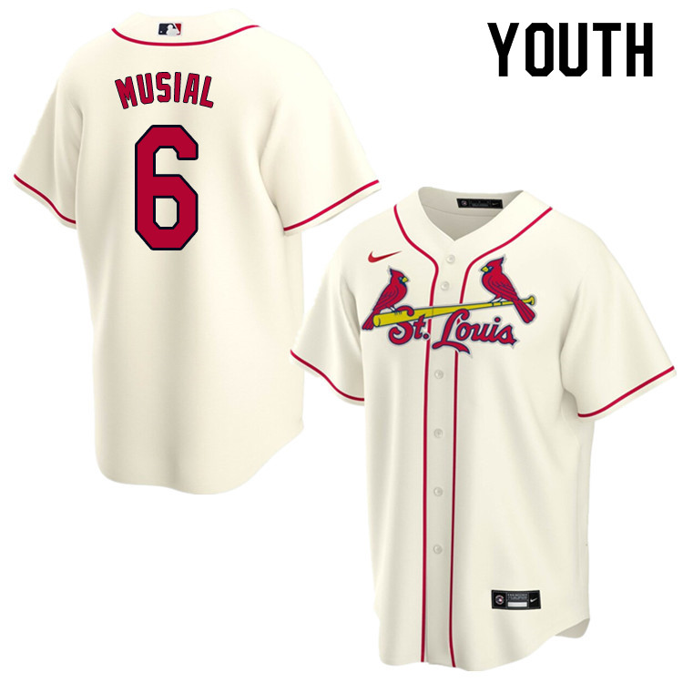 Nike Youth #6 Stan Musial St.Louis Cardinals Baseball Jerseys Sale-Cream
